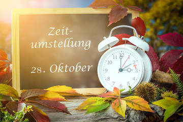 Umstellung auf Winterzeit am 28 Oktober nicht vergessen