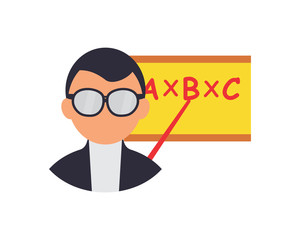 teacher man teach school college study academic image vector icon logo