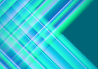 Abstract colored glowing lines on a dark background, light effects. Vector illustration.