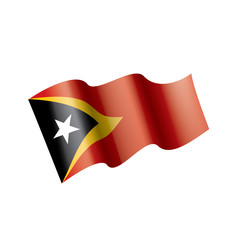 east timor flag, vector illustration on a white background