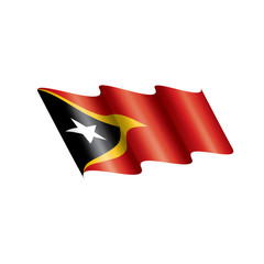 east timor flag, vector illustration on a white background