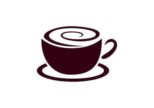Coffee cup vector logo design. Cafe icon symbol