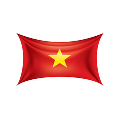 Vietnam flag, vector illustration on a white background