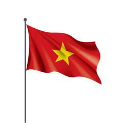 Vietnam flag, vector illustration on a white background