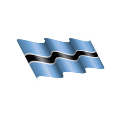 Botswana flag, vector illustration on a white background