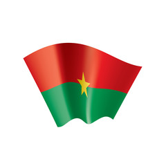Burkina Faso flag, vector illustration on a white background
