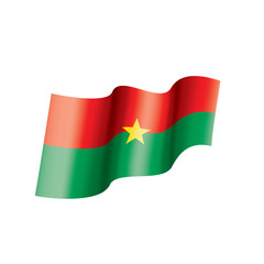 Burkina Faso flag, vector illustration on a white background