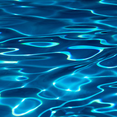 Beautiful Reflections of Light in the Pool Water