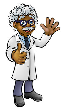 Scientist Professor Cartoon Character