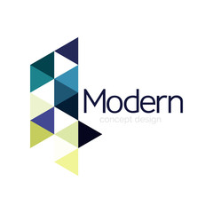 Triangle shape design abstract business logo icon design. Company logotype branding emblem idea