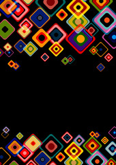 Obraz na płótnie Canvas Abstract retro and geometric design background with squares and copy space