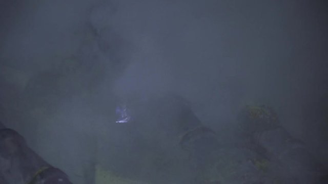 Blue fire of burning sulfur in a crater of a volcano Kawah ijen, Java, Indonesia. Famous tourist attraction, where sulfur is mined. Ijen volcano complex is a group of stratovolcanoes in the Banyuwangi