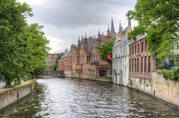 Groenerei canal of Bruges, Belgium © Mistervlad