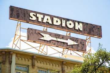 Obraz premium Schild 295 - Stadion