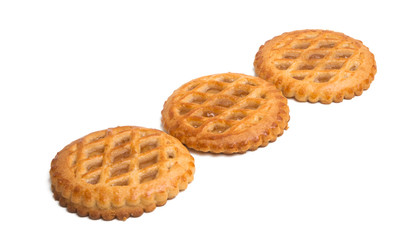 biscuit with apple filling isolated