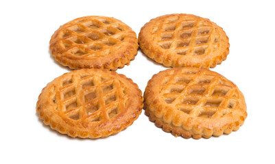 biscuit with apple filling isolated