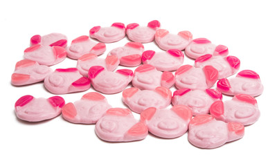 jelly piglets isolated
