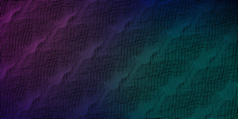 Noise wave. Abstract digital particles color background. Technology background vector. Future background.