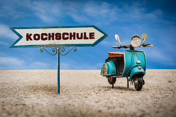 Obraz premium Schild 305 - Kochschule