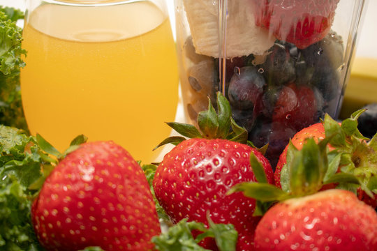 Close Up Juice and Fruit