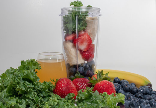 Ready for a smoothie with Juice and Fruit