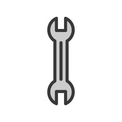 wrench, Filled outline icon, handyman tool and equipment set