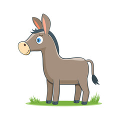 happy cartoon donkey