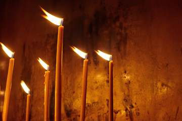 Candles on an orthodox church.