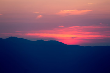 Coucher de soleil depuis le Salève