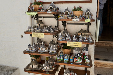 The beauty of the streets and the stores in Italy in summer