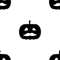 Jack o lantern elements seamless background. Halloween tileable pattern.