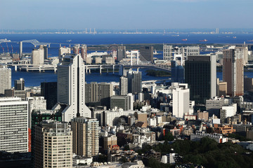 Aerial view of Tokyo Bay Area