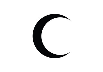 Half moon national symbol country emblem 