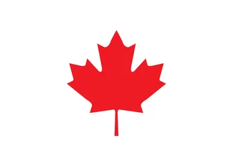 Foto op Plexiglas Maple leaf canada national symbol red shape flag © dmnkandsk