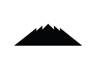 Mountain black shape hills vector climbing mount peak