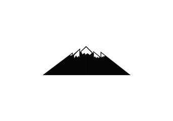 Mountain black shape hills vector climbing mount peak