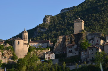 Fototapeta na wymiar Peyreleau, village, Gorges de la Jonte, France