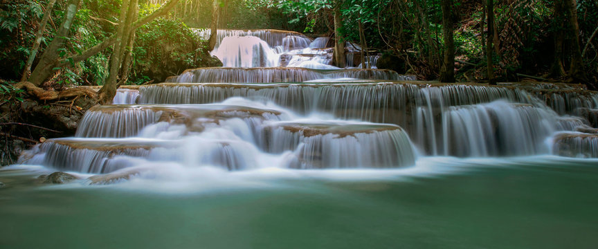 Beautiful waterfall  landscape in Thailand