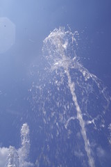 water drop and blue sky