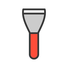 Scraper, Filled outline icon, carpenter and handyman tool and equipment set