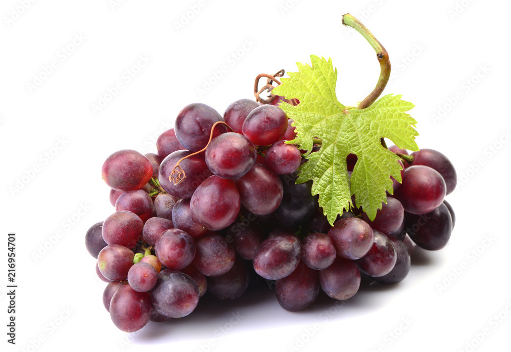 Sticker grapes on a white background