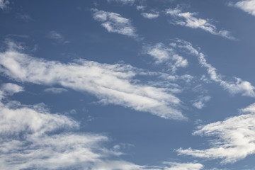 white clouds in the blue sky