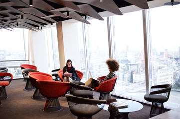 Multi-ethnicity business colleagues in office