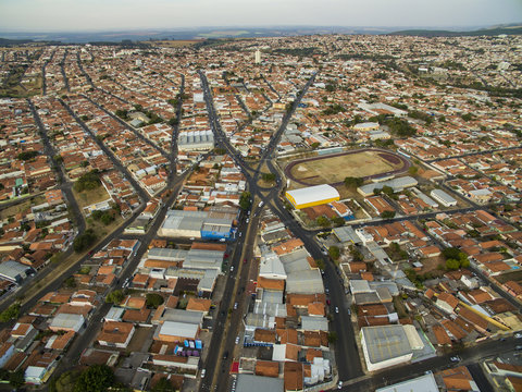 Small cities in South America, city of Botucatu in the state of Sao Paulo, Brazil, South America 