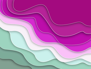 Waves abstract background. Soft beautiful waves, imitation paper
