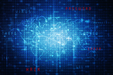 2d illustration world map abstract background
