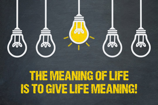 The meaning of life is to give life meaning!
