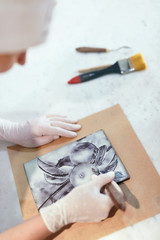 Chocolate Art Work On Chocolate Bar