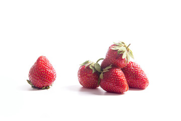 Strawberry fresh ripe sweet berry isolated on white