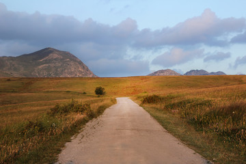 National mountains park Durmitor in Montenegro - nature travel background